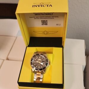 Invicta Black and Silver Dive Watch